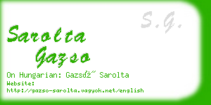 sarolta gazso business card